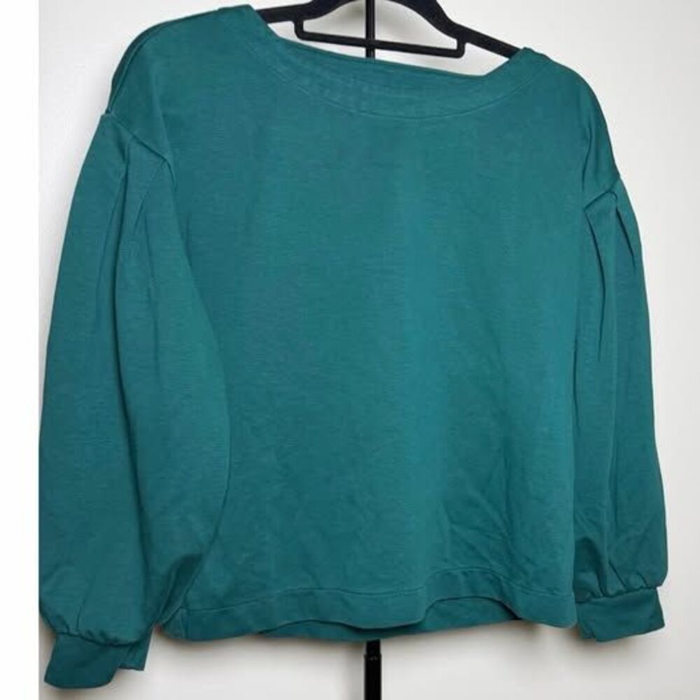 Teal Boatneck Balloon Sleve Shirt Banana Republic Size Small